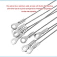 thumbnail image 4 of 4pcs Stainless Steel Door Cabinet Restraint Braided Cable Hinge Limiter, 4 of 10