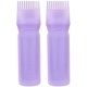 thumbnail image 1 of Botella aplicadora de peine de raíz, paquete de 2 botellas aplicadoras de 6 onzas para tinte de cabello, cepillo para polvo aplicador de botellas con escala graduada, color morado, 1 of 7