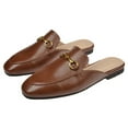 thumbnail image 2 of Zapatos Casuales Slip On Slides Hebilla Mules Mocasines Sin Espalda para Mujer Punta Redonda, 2 of 8