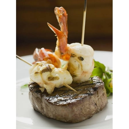 Surf and Turf (Seafood and Beef Steak) Print Wall