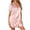 Pink, variant on Elegant Satin Nightgown for Women Collared Button Down Short Sleeve Sleep Shirt Dress Soft Silky Fabric for Casual Home Wear Sleep