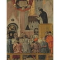 thumbnail image 2 of Agnolo degli Erri 12x14 Black Ornate Wood Framed Double Matted Museum Art Print Titled: A Dominican Preaching (C. 1470), 2 of 5