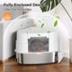 thumbnail image 4 of Caja de arena para gatos Corner Chumajor XXL de acero inoxidable con tapa, 4 of 9