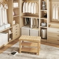 thumbnail image 5 of EDX 3-Tier Bamboo Shoe Rack Bench, 11.3 x 27.6 x 17.8 Inches Compact Storage Organizer with 286lb Capacity for Entryway, Bedroom and Living Room, Wood, 5 of 10