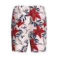 thumbnail image 4 of Yiaed Lilies Flowers for Men's Soft Sleep Pajama Short Lounging Pajama Shorts-Medium, 4 of 8