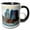 Black/White, variant on 3drose, Usa, Massachusetts. Boston Waterfront Skyline with Sailboats., 11oz Two-tone Red Mug