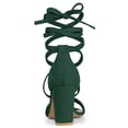 thumbnail image 2 of New Women's Tie Front V Neck Spaghetti Strap Button Down A Line Backless Swing Midi Dress, 2 of 7