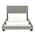 thumbnail image 2 of Boyd Sleep Aberdeen Linen Upholstered King Platform Bed Frame & Headboard, Grey, 2 of 7