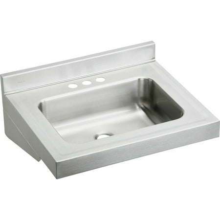 Elkay Elv2219cs3 Stainless Steel 22" Wall Mount Single Bowl Bathroom Sink - Stainless