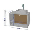thumbnail image 2 of Manhattan Comfort Liberty Floating 31.49 Bathroom Vanity with Sink and 2 Shelves in Rustic Brown and Aqua Blue, 2 of 8