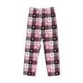 thumbnail image 4 of Xecao Heart Plaid Men's Straight Lounge Pajama Pants: The Ultimate in Comfortable Sleepwear, 4 of 9