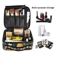 thumbnail image 2 of FORMRS Travel Makeup Bag Large Capacity Train Case Cosmetic Organizer with Adjustable Dividers, Green Oranges, 2 of 8
