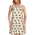 thumbnail image 1 of Fotbe Pug Dog Face Vestido de Verano sin Mangas para Mujer – Vestido Midi Línea A, Estilo Camiseta Floral, Vestido Playero Casual y Fluido, 1 of 7