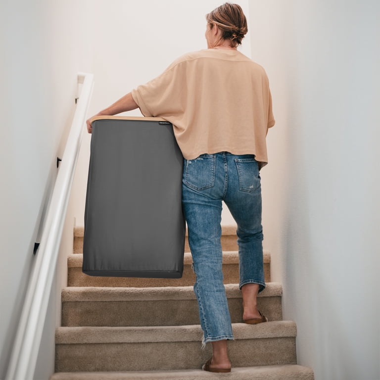 Foldable Laundry Hamper with Lid, 90L Capacity, 2-Pack photo 8