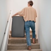 CleverMade 90L Foldable Laundry Hamper with Lid in Shadow Gray