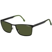 Carrera 8048/S 07ZJ Men's Black Green Rectangular Frame Sunglasses