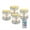 Cross Floral, variant on Kuiaobaty 4 Packs Flickering Flameless LED Battery Candles Jesus Cross Wings Pattern Waterproof Pillar Fake Candles with Colored Light Remote for Wedding Beach Party Decor