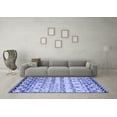 thumbnail image 3 of Ahgly Company Indoor Square Abstract Blue Contemporary Area Rugs, 5' Square, 3 of 4