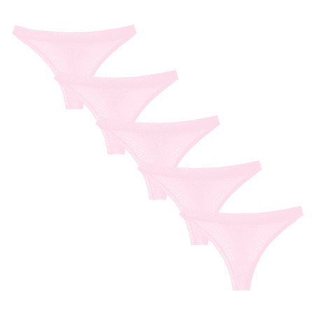 Fulorrnie Underwear for Women Plus Size Thong Comfort Seamless Panty Cute Elastic Waist Breathable Panties Pink XS
