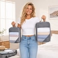 thumbnail image 4 of Packing Cubes Gray 5 Set Compression Travel Luggage Organizer Bags for Suitcase Storage, 4 of 5