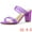 Purple, variant on Unique Bargains Women's Clear Strap Heel Slide Mule Block Heel Sandal Dark Grey (Size 7)