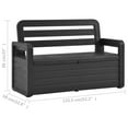 thumbnail image 5 of vidaXL Outdoor Storage Bench Deck Box Seating for Patio Furniture Plastic, 5 of 13