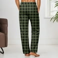 thumbnail image 4 of BOOMNY Mens Pajama Pants Wide Leg Pajamas Pants for Men Plaid Soft Pj Bottoms Pant With Pockets Cozy Homewear Loungewear, 4 of 6