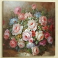 thumbnail image 2 of Romantic Floral Bouquet Canvas Wall Art Multi Warm, 2 of 5