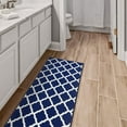 thumbnail image 3 of Ottomanson Non-Slip Hallway Runner Rug 20" x 59" Perfect for High Traffic Areas, Navy Trellis, 3 of 12