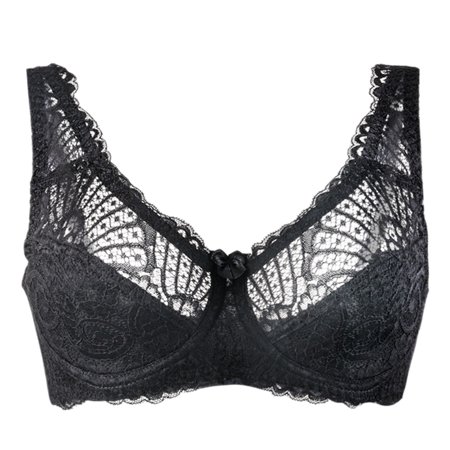 

Lace Ultra-Thin Bra Gathered Steel Ring Underwear Deep V Girl Br 75D