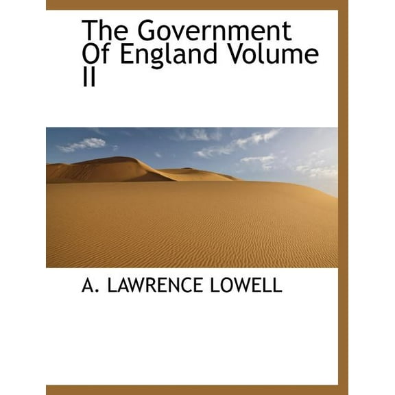 The Government of England Volume II (Paperback)