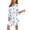 Blue Floral, variant on Women‘s Robes Lightweight 3/4 Sleeve Short Knit Bathrobe Soft Knee Length Sleepwear Robes with Pockets
