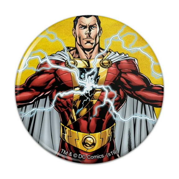 Justice League Shazam Character Kitchen Refrigerator Locker Button Magnet