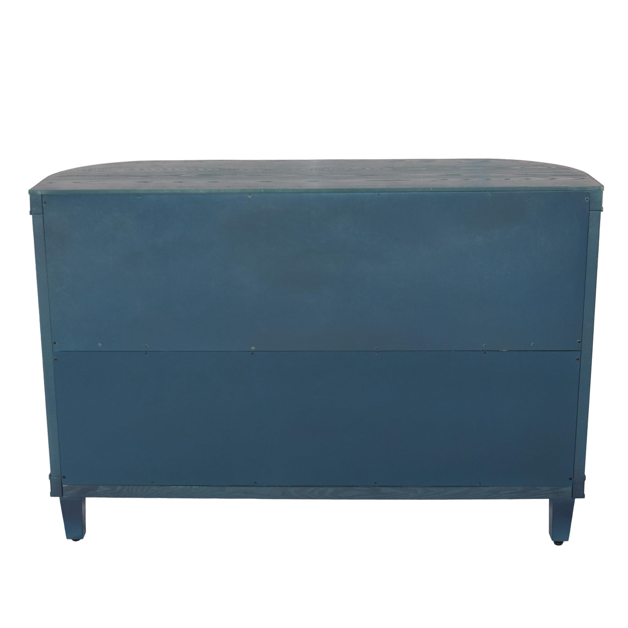 AENKYO Vintage Accent Cabinet with Carved Doors – Stylish Sideboard Buffet for Living Room & Entryway, Dark Blue