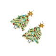 thumbnail image 3 of 1 par de aretes navideños - Decoración navideña para mujer Aretes de árbol de navidad JAMW Sencillez, 3 of 5