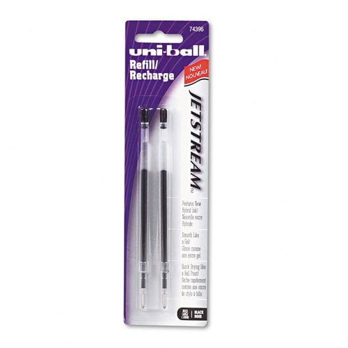 uniball Refill for uniball JetStream Ballpoint, Bold, Black Ink, 2