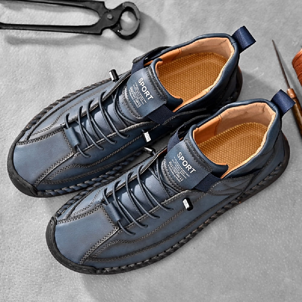 Mens Business Casual Shoes Comfortable Fashion Sneakers Lightweight Hiking Shoes Breathable Outdoor Shoes Blue 11 US