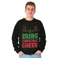 thumbnail image 5 of Bring Christmas Cheer Reindeer Antler Sweatshirt for Men or Women Brisco Brands L, 5 of 6