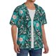 thumbnail image 2 of Fotbe Lephants in the Jungle Camisa Estampada de Manga Corta para Hombre, Casual de Verano, Estilo Playero, Sin Arrugas-Large, 2 of 5