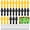 black+yellow, variant on 26-Pack Pro Resin Foosball Players Set - 13 Black/13 Yellow Replacement Foosball Men for Tournament Tables (5/8" Rod Fit)