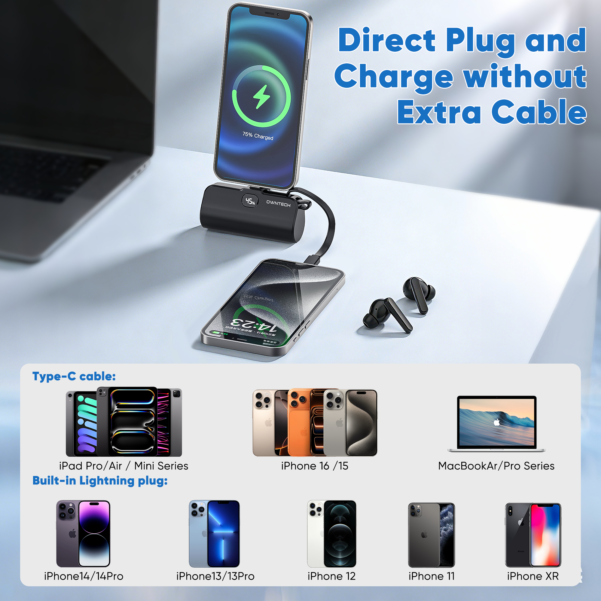 OWNTECH 5000mAh Power Bank, 20W Fast Charging photo 7