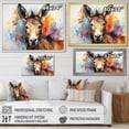 thumbnail image 4 of Designart "Reverie of Abstract Donkey" Animals Framed Wall Art - Modern Farmhouse Brown Donkey Hallway Framed Wall Art Decor, 4 of 6