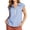 Blue, variant on Womens Striped Blouses Collared Zip Front Sleeveless Top Loose Breathable Comfy Office Fashion Shirts