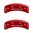 thumbnail image 5 of MGP 4 Caliper Covers Engraved Front Accord Engraved Rear Accord Red finish silver ch Fits select: 2008-2012 HONDA ACCORD EXL, 5 of 6