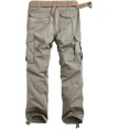 thumbnail image 3 of Pantalones cargo que combinan con actividades informales al aire libre para hombre, color caqui clar, 3 of 5