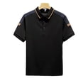 thumbnail image 3 of Mens Short Sleeve Shirt Slim Office Button Collar T Shirt Business Blouse Tops, 3 of 13
