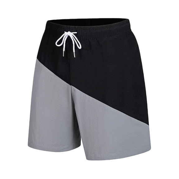 LpwkSSA Mens Athletic Swim Trunks Side Panel Design Quick Dry Fabric Relaxed Silhouette for Beach Trips Gray M