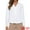 White, variant on DARING DIVA Women's Button Front V Neck Long Sleeve Formal Top S White
