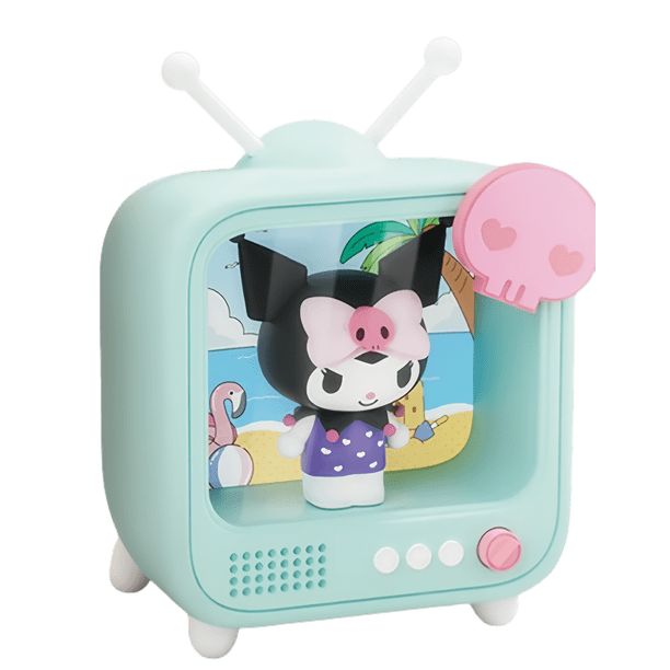 Adornos de juguete con luz nocturna, diseño de anime de Sanrio Kuromi