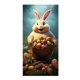 thumbnail image 2 of Xihbxyly Decoración para Puerta con Estampado de Conejito de Pascua, Diseño Festivo de Hierro Azul, Bonita Decoración para Fiestas, Versátil para Celebrar La Pascua, Fácil de Colgar, Tamaño 180 X 30, 2 of 6